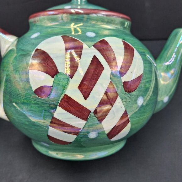 The Hudson's Bay Co. Christmas Street Hand Painted Teapot 8 cup Made in Thailand - Picture 11 of 16